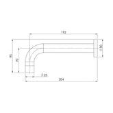 Phoenix Vivid 200mm Curved Wall Outlet